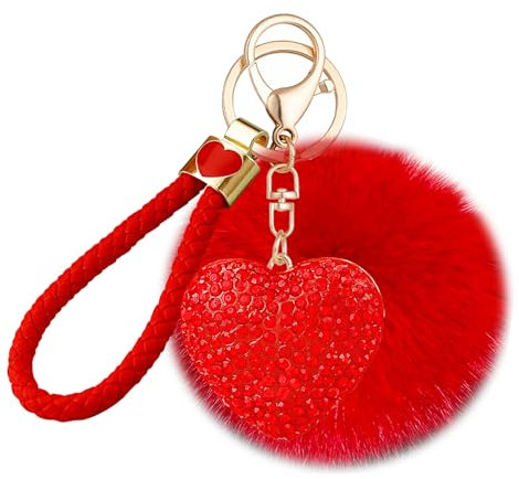 HiWODO Schlüsselanhänger Personalisiert Geschenke für Frauen,Plüsch Schlüsselanhänger Auto,Herz Kuscheltier Schlüsselanhänger Freundin Geschenk,Cupra Schlüsselanhänger Autoschlüssel für Mercedes,Audi