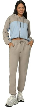 TOMBARRON für Frauen Cuddly Bear Embroidered Zip-Up Tracksuit | S | ashcolor