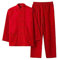 G-LIKE Costume traditionnel chinois d'arts martiaux pour homme Kung Fu Tai Chi Classique Tangzhuang Chemise Pantalon Tenue d'entraînement, Rouge, XXL