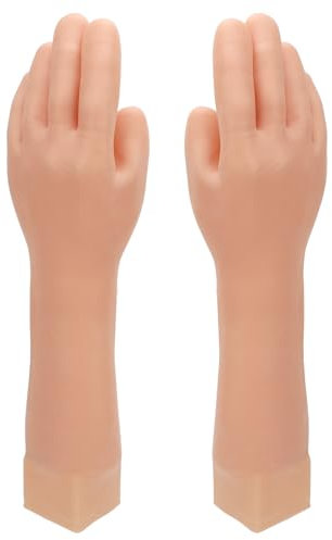 Silikon-Handschuhe, Verlängert, Elastisch, Waschbar, Feuchtigkeitsspendende Handmaske für Trockene Hände, Auftragen von Handcremes, Ölen, für Rissige Handhaut (Hautfarbe)