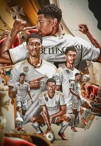 CYQFEZ Jigsaw Puzzle 1000 Teile Fußballspieler Poster 10 Bellinghams Holz Buntes Geschicklichkeitsspiel Für Die Ganze Familie Erwachsene Pw129Xe