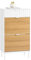SoBuy Schuhkipper mit 2 Klappen Schuhablage Schuhschrank schmal Schuhregal mit 4 Ablageflächen Schuhkommode Weiß-Natur BHT ca. 60x110x35cm FSR174-WN