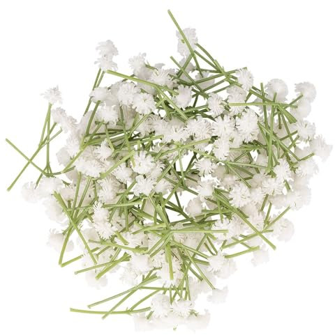 Ideen mit Herz Deko-Blütenzweige | Schleierkraut | Kunstblumen | Dekoration | 40g | 5 cm lang | Ø 1,3 cm (weiß)