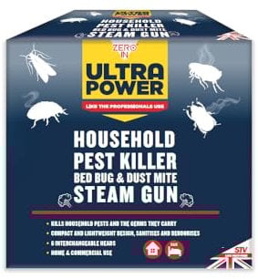 Zero In Household Pest Killer - Bed Bug & Dust Mite Steam Killer | Chemical-Free Pest Control | Kills Bed Bugs, Dust Mites & Eggs Instantly, High-Pressure Steam Treatment for Mattresses, Furniture