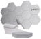 Sonuvia 24 Stück Hexagon Akustikplatten selbstklebend, Schallschutz & Schalldämmung für Wände & Türen – 230kg/m³, NRC 0.95, 100% Polyester, Ideal für Schallschutz Wand, Silbergrau