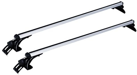 2 Stück 48 Zoll Dachgepäckträger, Dachgepäckträger Auto, Dachträger Universal, Relingträger Gepäckablage, Dachträger Querstange, 146.5 x 15 x 15cm, Tragkraft 90 kg