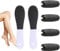 2PCS Double Foot Files for Hard Skin with 4PCS Replacement Rollers, Foot File for School, Double Exfoliation Unisex Feet Scrubber Dead Skin for Remover Foot Care(Black)