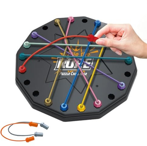 IKOPFLN 1Stück kleine Entwirrung Seil Herausforderung, Twisted Rop e Puzzle-Spiel, Brettspiel, Seil lösen Puzzle-Spiel, geeignet für Kinder und Erwachsene