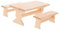 IMIKEYA 1Satz Puppenhaus Holztischbank Set Puppenmöbel Für Kreatives Robustes Design Für Puppenhaus Dekoration Für Sammler
