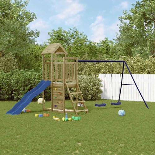 Snsowed Set da Gioco da Esterno in Legno di Pino Impregnato,Giochi e Giocattoli,Attrezzatura Gioco per Esterni,Set Altalena e Set di gioco-3155896