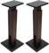 Lautsprecherständer höhenverstellbar 65-85cm Boxenständer für Surround Sound bis zu 30KG, 2er-Set Bodenständer (Dunkelbraun+Schwarz)