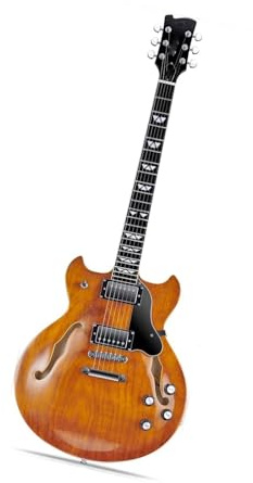 Sechssaitige Hollowbody-E-Gitarre Mit Humbucker-Tonabnehmern Und Palisandergriffbrett E-Gitarre Für Anfänger