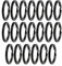 UOOOM 20Stk. Metall Schlüsselring Split Ringe Ø 25mm (Schwarz)