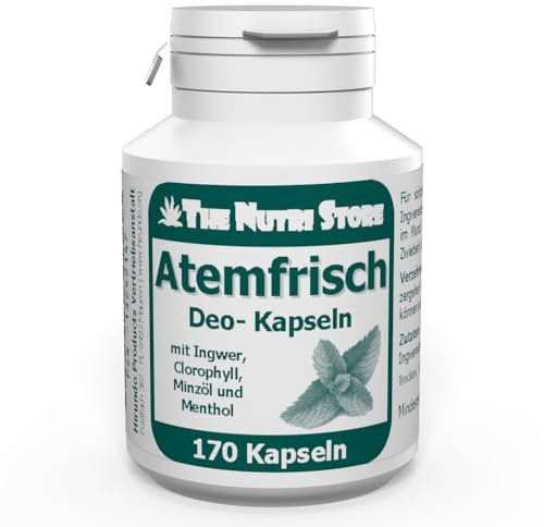 Atemfrisch Deo Kapseln 170 Stück mit Ingwer, Chlorophyll, Minzöl und Menthol