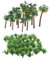Gazechimp 62 STK. Kunststoff Modell Baum Zug Eisenbahn Landschaft, 8.5-16cm