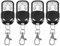 Telecomandi Universali per Cancelli, Fydun 4 Pezzi Clonazione Telecomando Cancello Universale 4 Tasti Came Portachiavi Telecomando per Auto, Porte da Garage, Porte per Cancelli, Sistemi di Allarme