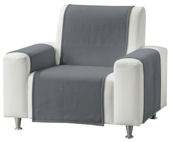 Erwin Müller Sesselschoner, Sofaläufer, Sofaschoner 3-TLG. dunkelgrau Größe 75x200 cm - strapazierstark, weich, temparaturausgleichend (weitere Farben)