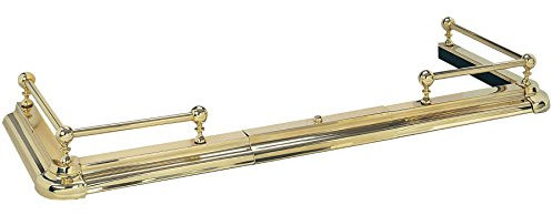 Black Country Metal Works Grenville Brass Fireplace Surround - Width 122cm - 152.5cm (Adjustable), Depth 45.5cm