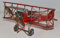 JS Garten Deko Blechflugzeug Nostalgie Modellflugzeug Oldtimer Marke Fokker Doppeldecker Flugzeug aus Blech L 29 cm