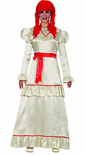 Fiestas Guirca Besessene Teufelspuppe Mit Weißem Kleid Größe L 42 – 44 Damen Kostüm - Für Karneval/Fasching, Halloween, Themen Partys