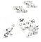 V5XF7P Fleur de Lis Iris Lilie silberfarben antik-optik
