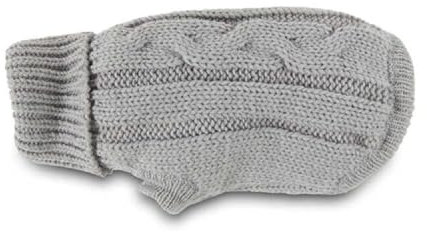WOLTERS Zopf-Strickpullover für Mops&Co., Größe:40 cm, Farbe:Silber