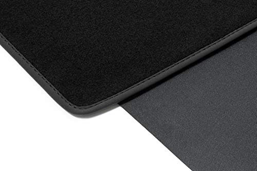 teileplus24 BKF-079 2-teilige Auto Kofferraummatte passend für Renault Captur 2 2020- mit Ladekantenschutz, Naht:Schwarz