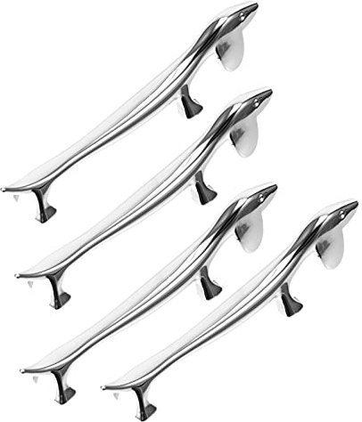 Cabilock Essstäbchen Halter Zinklegierung Besteckbank Silber Dachshund Design Stäbchenbänke 4 Stücke Essstäbchen Messer Löffel Ablage Restaurant Zuhause Abendessen Esszimmer
