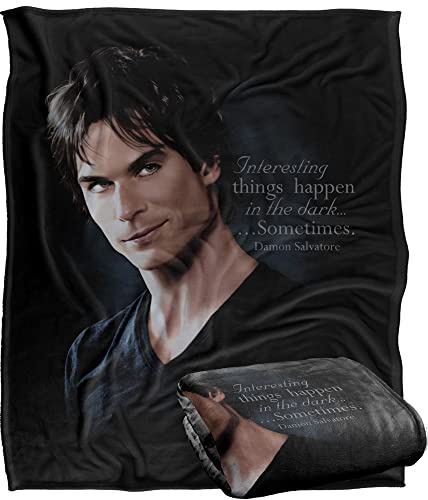 LOGOVISION Vampire Diaries Damon (Somerhalder) Seidige Kuscheldecke, Optimalweich, 152 x 127 cm