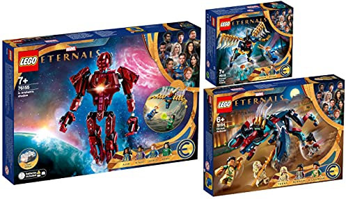 Lego 3er Set: 76155 The Eternals: In Arishems Schatten, 76154 Hinterhalt des Deviants! & 76145 Luftangriff der Eternals