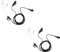 HEOPBIRD Headset für Yaesu Vertex Standard VX-261 EVX-261 EVX-534 EVX-531 VX-231 351 354 264 Walkie-Talkie 2-Wege-Radio mit Überwachungs-Kit, verdeckte Akustikröhre T-Mikrofon, 2 Packung