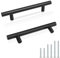 Probrico Black Kitchen Cabinet Handles and Pulls, 96mm (3.75mm) Hole Centers Cupboard Handles, Round T Bar Door Handles, Black Stainless Steel Furniture Handles, 10 Pack