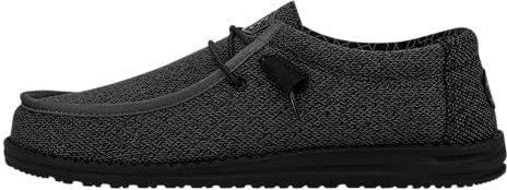 HEYDUDE Wally Sox - Zapatos Estilo Mocasín para Hombre, Micro Total Black, 43