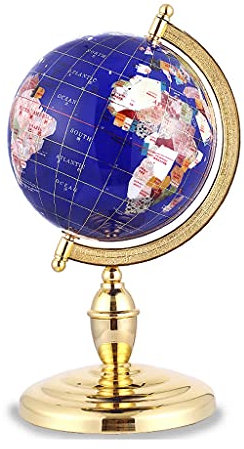 Globen Erde Weltkugel Edelstein Weltkugel 360° Rotation Weltkugel mit Metallständer Geografische Entdeckungswelt Erwachsene Lernspielzeug Globus Kinder Geografische Globen
