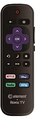 Element Roku TV Smart 4K Ultra HDTV Replacement Remote - Compatible with All Element Roku TVs (Netflix/Disney Plus/Hulu/Sling)