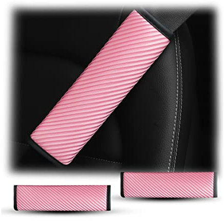 CGEAMDY 2-Teiliges Sicherheitsgurtpolster, Auto-Sicherheitsgurtbezüge für Erwachsene und Kinder Sicherheitsgurtpolster für Autos, Auto-Innenzubehör(Rosa)