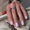 JUSTOTRY 24 Stück Einfarbig Eckig Nägel Zum Aufkleben Kurz,Glossy Peach Rose Press on Nails,Pretty Kunstnägel Fake Nails,Square Fingernägel Künstliche Nägel Mittel für Frauen