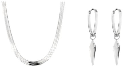 Liebeskind Halskette LJ-0884-N-45 Silber & Creolen LJ-0880-E-36 Silber