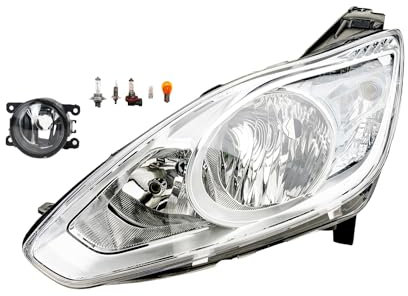 Johns, Scheinwerfer Halogen Front passend für Ford C-Max 10 12/2010-05/2015 H7 H1 Links + Nebelscheinwerfer + Leuchtmittel