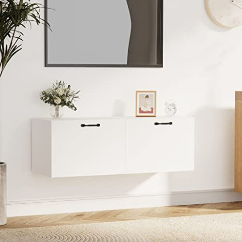 Youuihom Werkzeugschrank Werkstatt-Schließfächer Weinkeller-Schrank Wandschrank Weiß 100x36,5x35 cm Holzwerkstoff Geeignet für Garage, Wohnzimmer, Küche, Hauswirtschaftsraum
