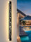 Led Lange Wandleuchte Schwarz 115cm Außenwandleuchte 36W IP67 Wasserdicht Villa Wandlampe 3000K Pfirsichblüten Design Lang Wandleuchten Außenwände Gärten Porch Treppe Terrassen Beleuchtung