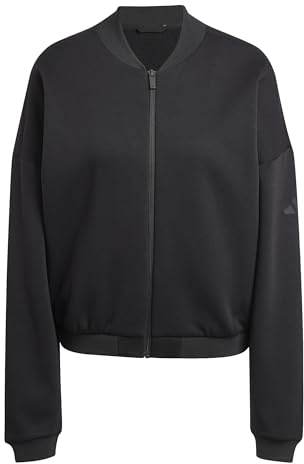 adidas Women's Essentials Contemporary Logo Bomber Jacket, Black, XL