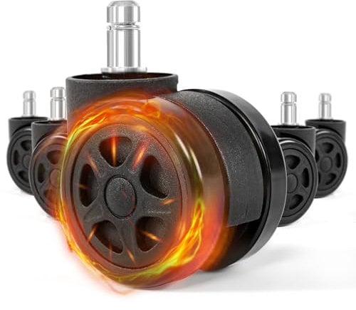 OneGam Chair Casters 5pcs per set, smooth and quiet, heavy duty rollers, office gaming chair accessories