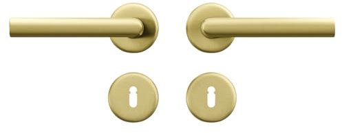 AXA Türbeschläge set - Klik Milan - Türklinken Innentüren mit Rosetten - Mit Schlüsselloch - Gold