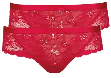 Lisca 2er Pack Damen Slip Evelyn 022193 Gr. 36 in red