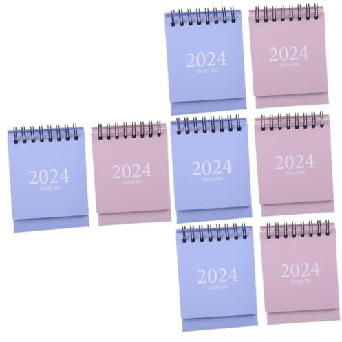 COHEALI 8 Stk Tischkalender 2024 Mini-desktop-kalender Schreibtisch- -kalender Planerkalender 2024 Countdown-kalender -desk-kalender Umklappbarer Tischkalender Standkalender Papier