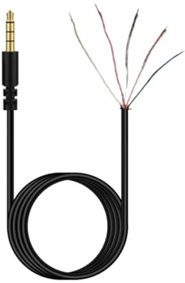 Versatile TPE Headsets Cable For CloudX-Stinger Revolver S Gaming Headphones Repair Cord 3.5mm Gold Plated Plug