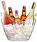 8L Seau à Glace de Champagne, Seaux à Glace Acrylique de Grande Capacité, Seau à Vin, Seau à Champagne, Conteneur de Stockage de Fruits et Légumes (clear001)
