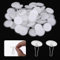 Qianyu 80 Pack Adhesive Ceiling Hooks Hanging Sticky Wall Outdoor Hooks Transparent Drop Ceiling Hangers Hooks Sticker Decorations for Bathroom Shower Home Wedding Hanging Plants Baloon