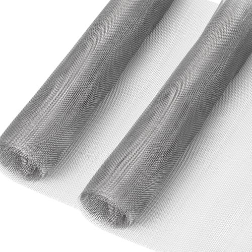 1 zanzariera al metro, griglia 30 x 120 cm, griglia per arvicole, in metallo, rete metallica a maglie sottili, griglia di protezione per scintille, in acciaio inox (1, argento)